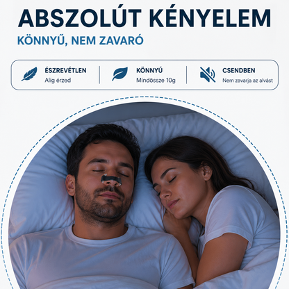 LunaVa™ QuietSleep | Fejlett horkoláscsökkentő megoldás (30 tapasz ajándékba)